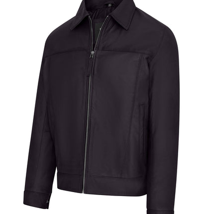 Mens Retro 100% Nappa Leather Harington Biker Jacket
