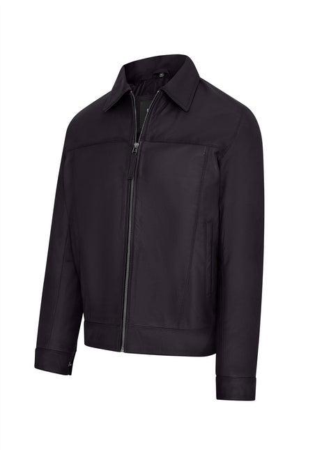 Mens Retro 100% Nappa Leather Harington Biker Jacket