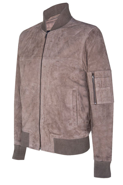 Mens Goat Suede MA-1 Bomber Jacket-Auckland