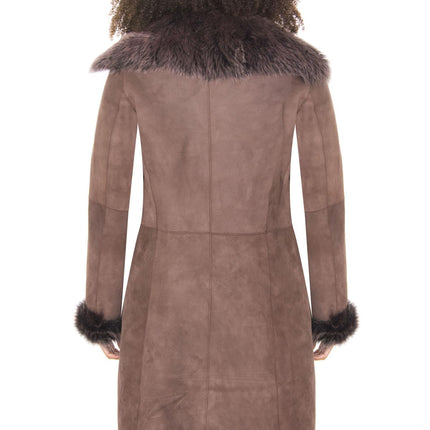 Womens Toscana Sheepskin Suede Trench Coat-Tbilisi