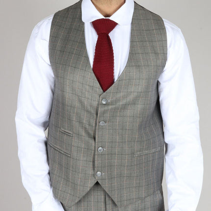Mens IM2 Classic Plain Grey 3 Piece Suit
