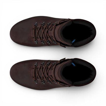 Ecco Men's Brown Leather Waterproof Lace-up Hiking Boots - Rugged Track 25