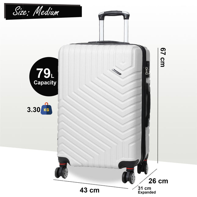 Expandable Hard Shell 8 Wheels Luggage Travel Cabin Bags Suitcase Set