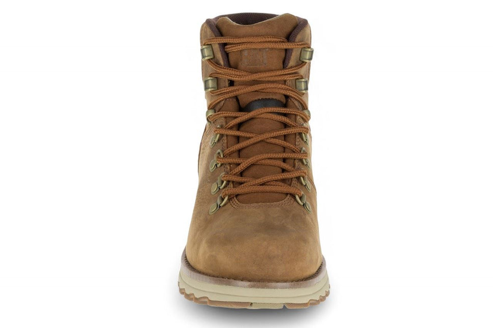 Caterpillar Mens Sire Waterproof Brown Sugar Leather Cat Work Boots