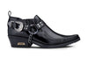 Men's Black Eagle Cuban Heel Leather Cowboy Boots