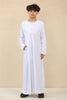 Kid's Boys White Omani Eid Thobe  Saudi Emirati Jubba Robe