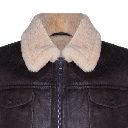 Mens Sheepskin Classic Safari Jacket-Arezzo