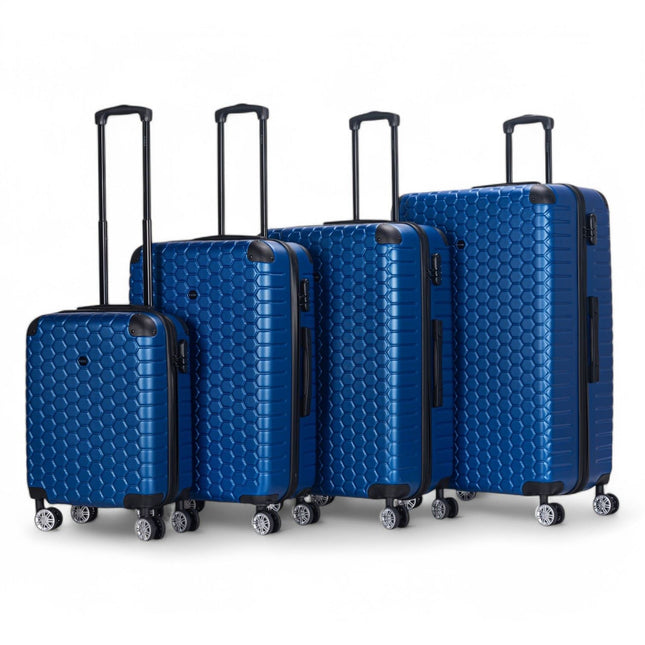Hard Shell ABS 8 Wheel Luggage Travel Cabin Holiday Bags Suitcase Set