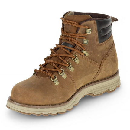 Caterpillar Mens Sire Waterproof Brown Sugar Leather Cat Work Boots