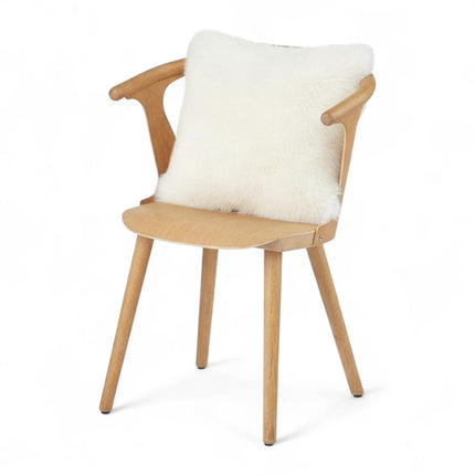 Genuine Sheepskin Ivory  40x40cm Real Wool Single Sided Cushion