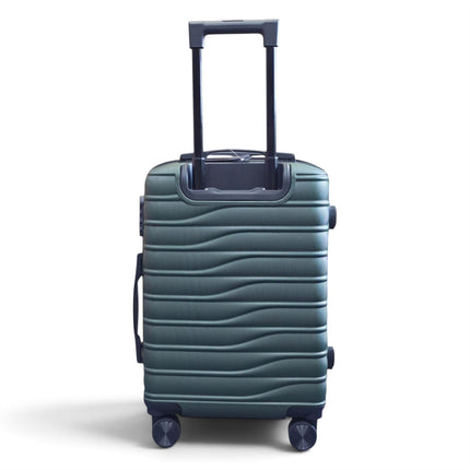 Hardshell Green Suitcase Set Robust 8 Wheel Luggage Cabin Case Bag