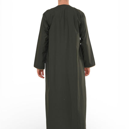 Men's Ramadan Green Moroccan Jubba Robe Djellaba Eid Thobe - TT-007