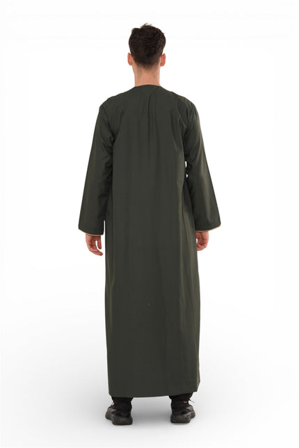 Men's Ramadan Green Moroccan Jubba Robe Djellaba Eid Thobe - TT-007