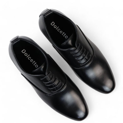 Men’s Black Classic Lace Up Oxford Derby Shoes