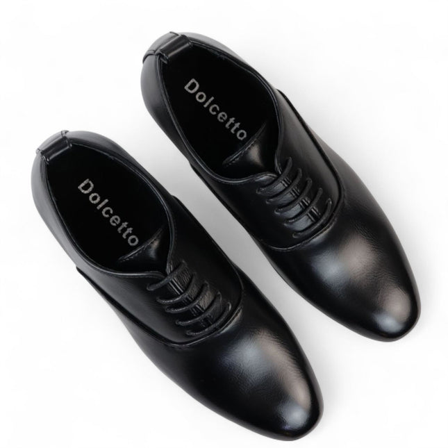 Men’s Black Classic Lace Up Oxford Derby Shoes