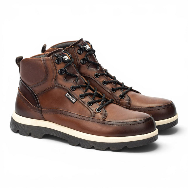 Pikolinos Men's Brown Leather Lace-Up Ankle Boots - Vigo