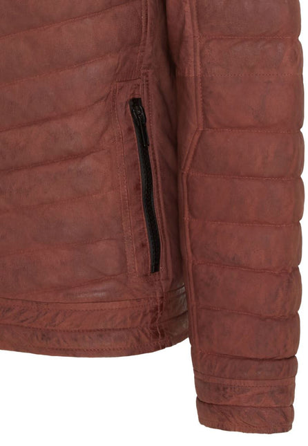 Men's Puffer Leather Biker Quilted Vintage Bomber Jacket