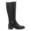 Tamaris Womens Black Leather Knee High Riding Boots