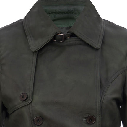 Womens Nappa Leather Trench Coat-Mosul