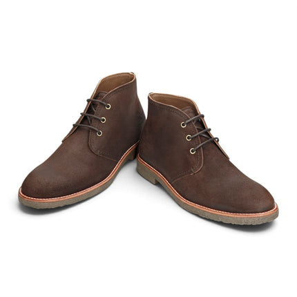 Panama Jack Men's Brown Leather Waterproof Lace-Up Desert Boots - Gael C37