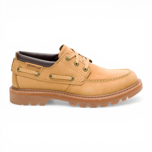 CAT (Caterpillar) Mens Honey Brown Leather Low-Cut Boots - Colorado Boat Lo