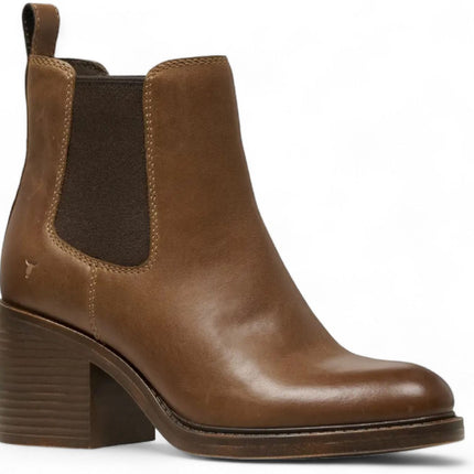 Windsorsmith Womens Tan Classic Leather Platform Ankle Chelsea Boots - Varsity