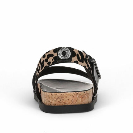 Blowfish Malibu Women's Leopard Brown Footbed Sandals - Lance