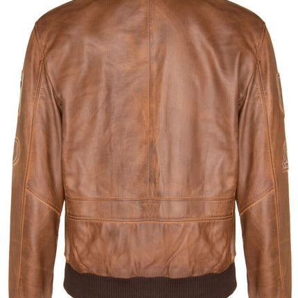 Mens Leather Air Force Bomber Jacket - Belgrade