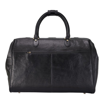 Genuine Leather Black Duffle Holdall Vintage Travel Gym Bag - Windsor
