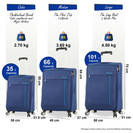 Lightweight Soft Casing Travel Luggage Suitcases