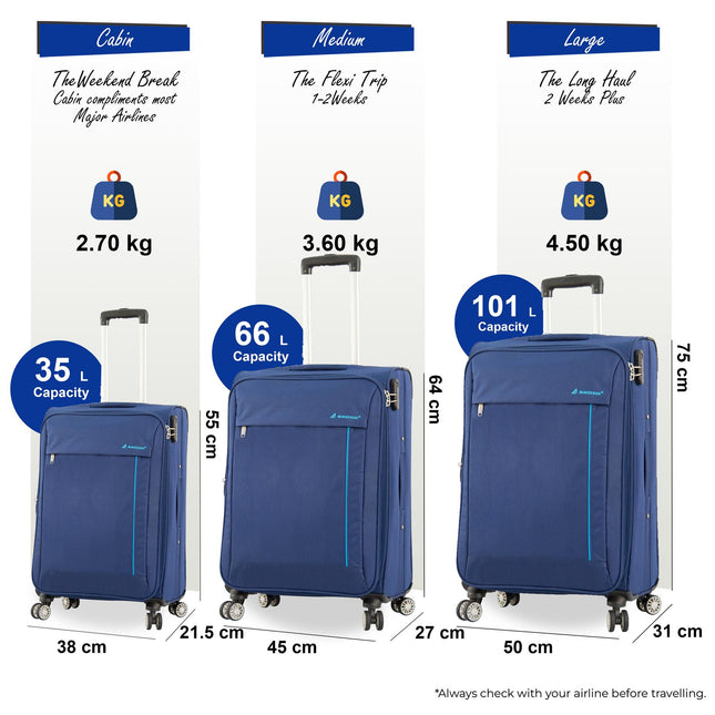 Lightweight Soft Casing Travel Luggage Suitcases