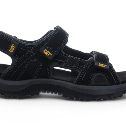 Caterpillar Men's Black Leather Giles Trekking Sandals