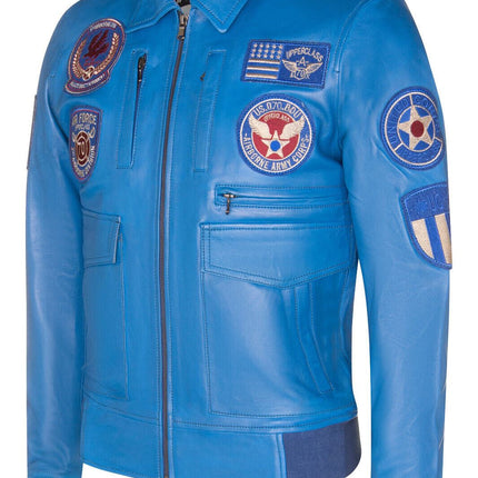 Mens Leather Air Force Bomber Jacket - Dublin
