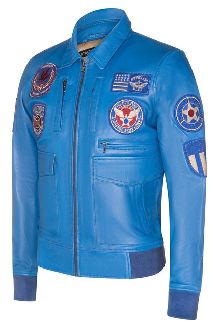 Mens Leather Air Force Bomber Jacket - Dublin