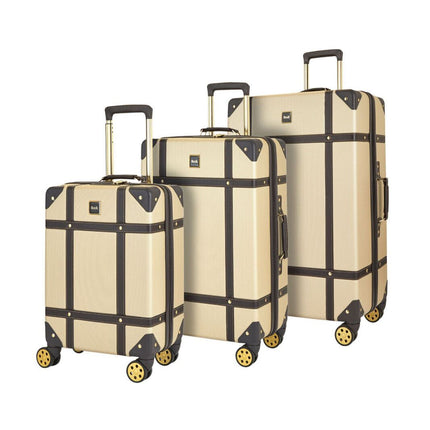 Vintage Hard Shell  Luggage Trunk Suitcase Set