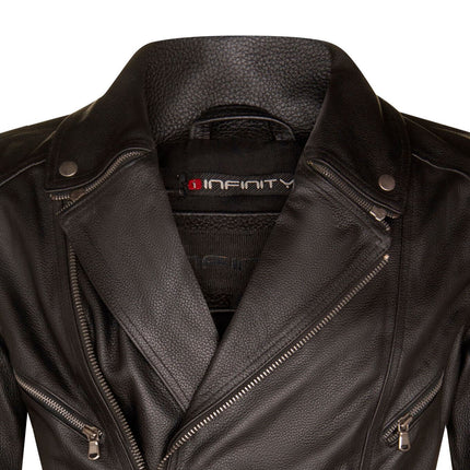 Mens Cross Zip CE Armour Biker Jacket - Budapest