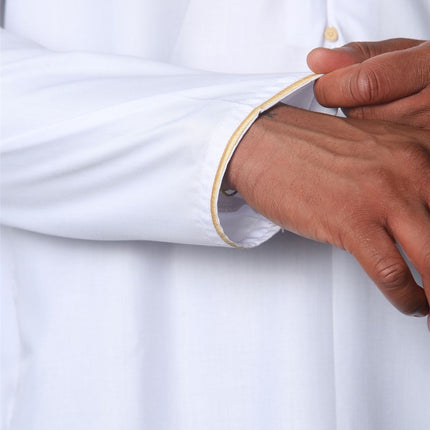 Men's Omani Eid White Thobe  Saudi Emirati Jubba Robe