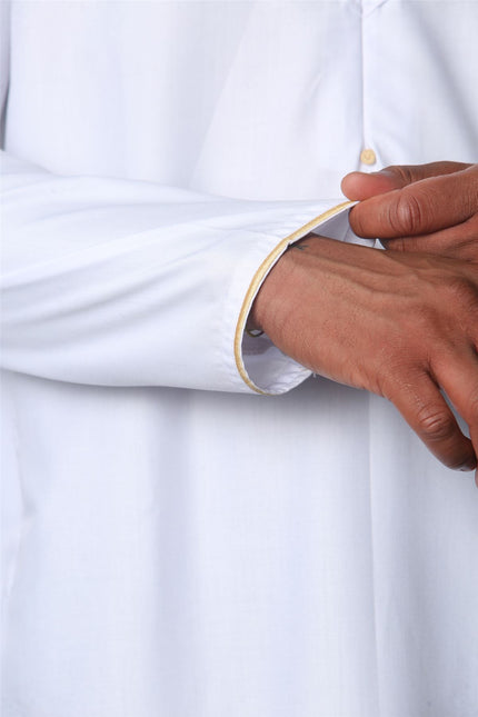 Men's Omani Eid White Thobe  Saudi Emirati Jubba Robe
