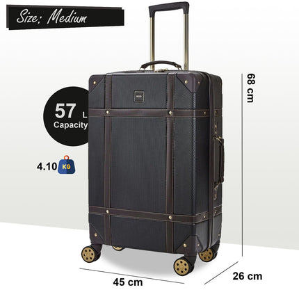 Vintage Hard Shell  Luggage Trunk Suitcase Set