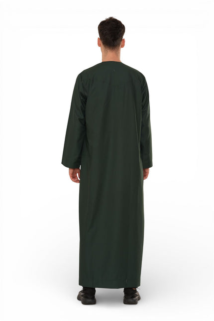 Men's Eid Green Moroccan Jubba Robe Djellaba Ramadan Eid Thobe - HM11