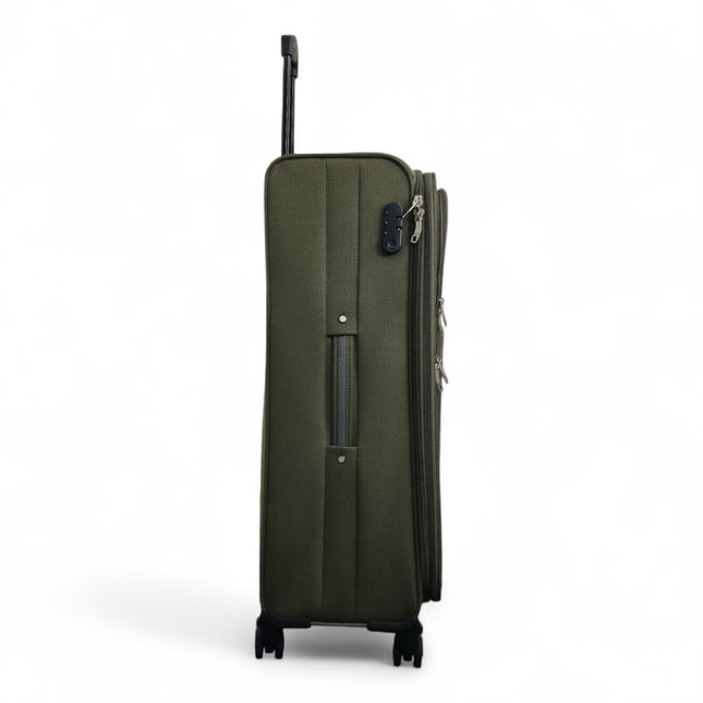 Expandable Soft 8 Wheel Lightweight Suitcase Luggage Travel Bags Set