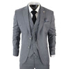 Men's Classic 3-Piece Plain Grey Suit