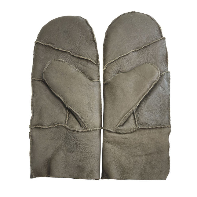 Infinity Leather Womens Green Genuine Real Sheepskin Mittens Warm Gloves