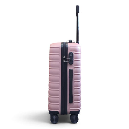 Hardshell Rose Gold Suitcase Set Robust 8 Wheel Luggage Cabin Case Bag