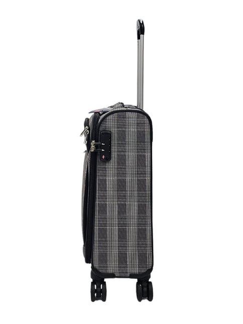 Soft Shell Cabin Suitcase 55 x 37 x 20 cm Lightweight Luggage Suitable for Easyjet, Ryanair