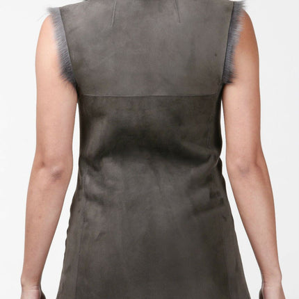 Women's Toscana Sheepskin Long Gilet-Sorocaba
