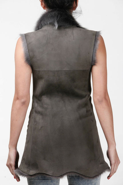 Women's Toscana Sheepskin Long Gilet-Sorocaba