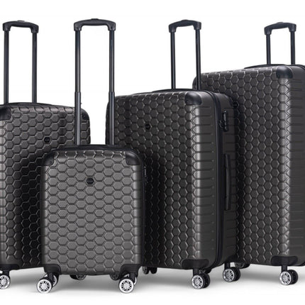 Hard Shell ABS 8 Wheel Luggage Travel Cabin Holiday Bags Suitcase Set