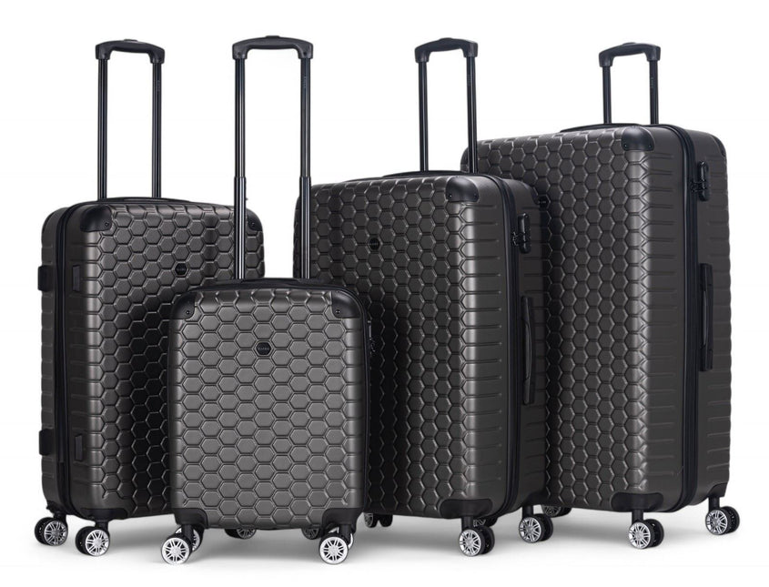 Hard Shell ABS 8 Wheel Luggage Travel Cabin Holiday Bags Suitcase Set