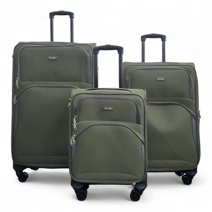 Expandable Soft 8 Wheel Lightweight Suitcase Luggage Travel Bags Set